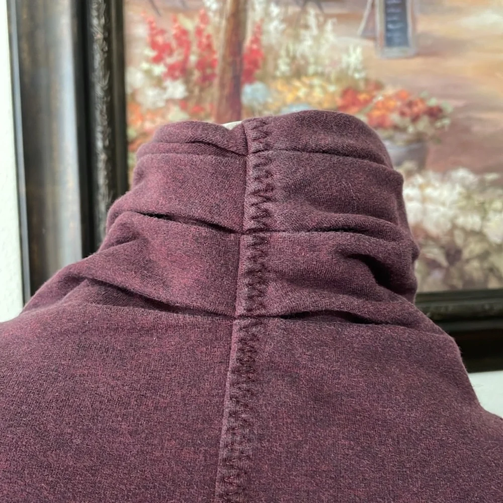 Lululemon That's A Wrap Heathered Bordeaux Drama Sweatshirt Jacket Snap Front 4